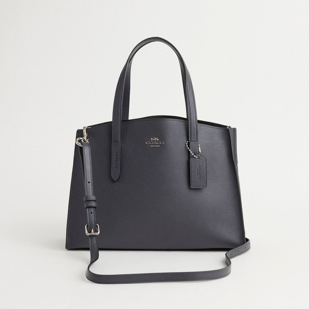 Coach Restored Charlie Carryall In Silver/midnight Navy