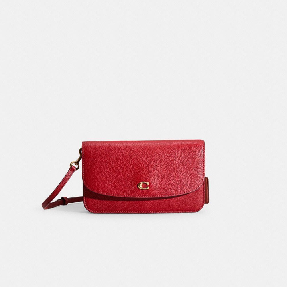 COACH®,Restored Hayden Crossbody,Clutch,Logo,Metal,Casual,Red,Front View