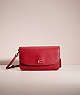 COACH®,RESTORED HAYDEN CROSSBODY,Polished Pebble Leather,Mini,Brass/Brick Red,Front View