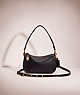 COACH®,RESTORED SWINGER BAG,Glovetanned Leather,Medium,Brass/Black,Front View