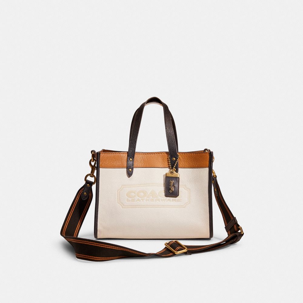 Coach field tote 30 with coach badge sale