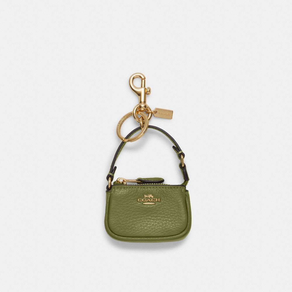 Coach Outlet Mini Nolita Bag Charm in Signature Canvas - Beige