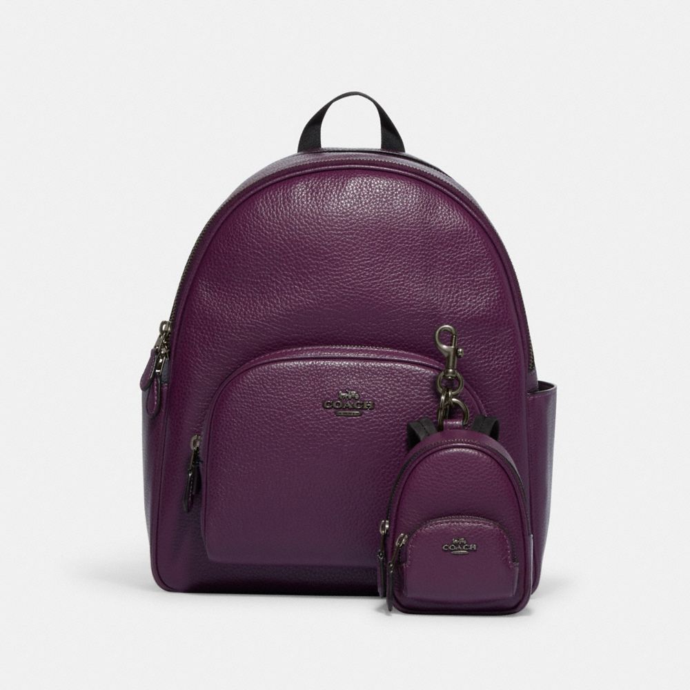 Purple best sale coach backpack