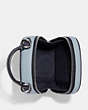 COACH®,DISNEY X COACH EVA PHONE CROSSBODY WITH URSULA MOTIF,Mini,Silver/Ice Blue Multi,Inside View,Top View
