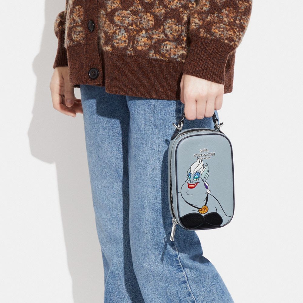 COACH®  Disney X Coach Eva Phone Crossbody In Signature Canvas With Patches