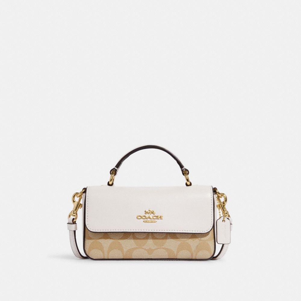 COACH®  Mini Josie Top Handle Crossbody In Blocked Signature Canvas