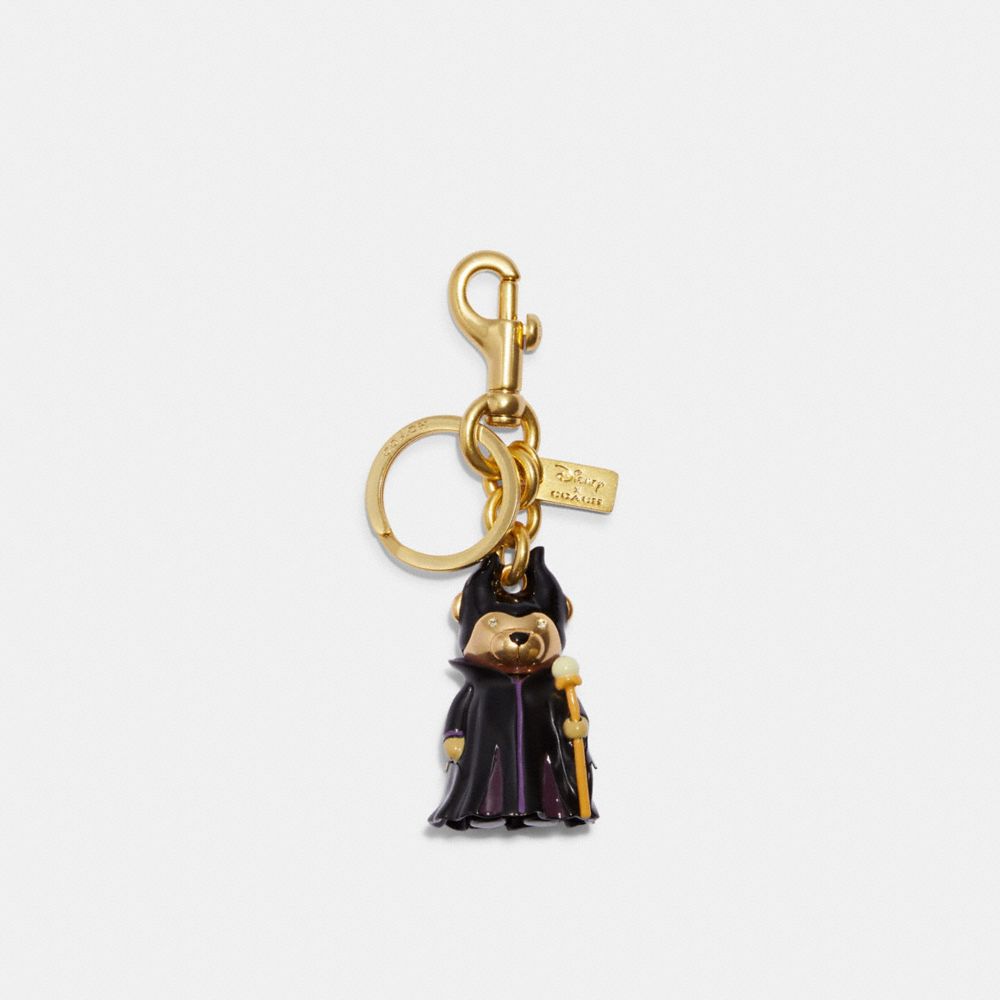 Coach, Accessories, Nwtcoach X Disney Villains Maleficent Metal Bear Bag  Charm Keychain Black Cc347