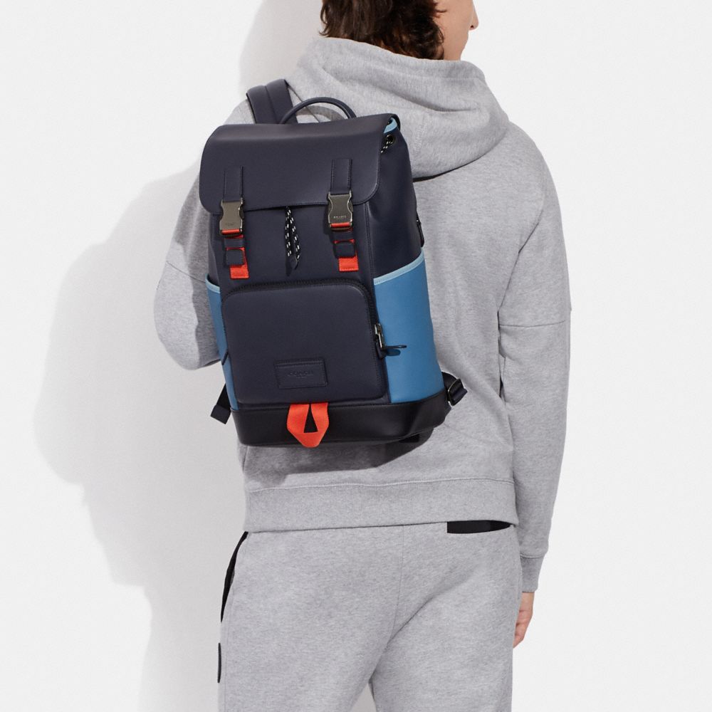 COACH® | Track Backpack In Colorblock