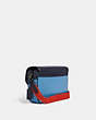 COACH®,TRACK CROSSBODY IN COLORBLOCK,Large,Black Antique Nickel/Midnight/Pacific Multi,Angle View