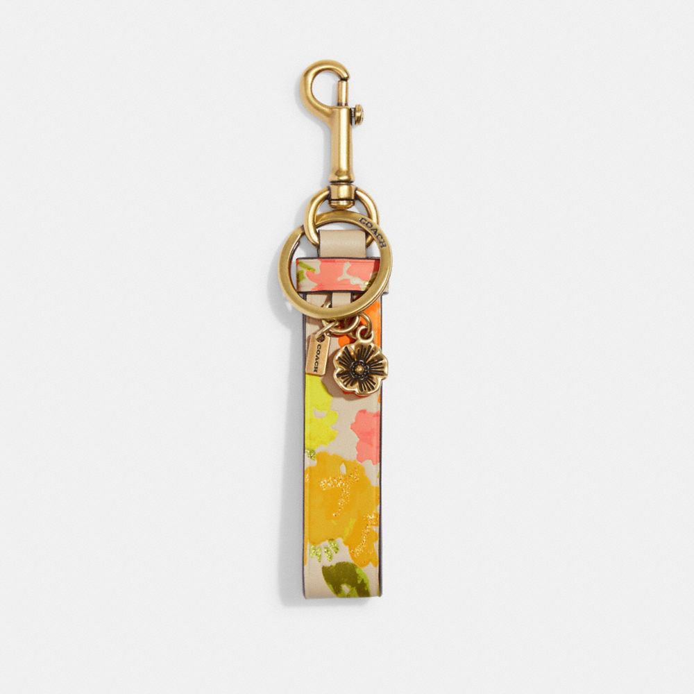 Coach, Accessories, Coach Bright Rainbow Flowers Bag Charm Key Chain