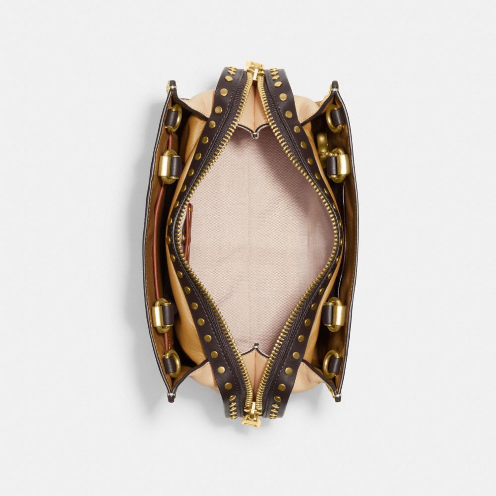 COACH®,Rogue Bag 25 In Colorblock With Rivets,,Inside View,Top View