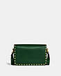 COACH®,STUDIO SHOULDER BAG 19 WITH RIVETS,Leather,Small,Brass/Dark Pine,Back View