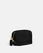COACH®,CAMERA BAG,Pebble Leather,Small,Brass/Black,Angle View