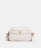 COACH®,CAMERA BAG,Pebble Leather,Small,Brass/Chalk,Front View