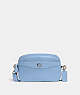 COACH®,CAMERA BAG,Pebble Leather,Small,Silver/Pool,Front View