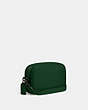 COACH®,CAMERA BAG,Pebble Leather,Small,Pewter/Dark Pine,Angle View