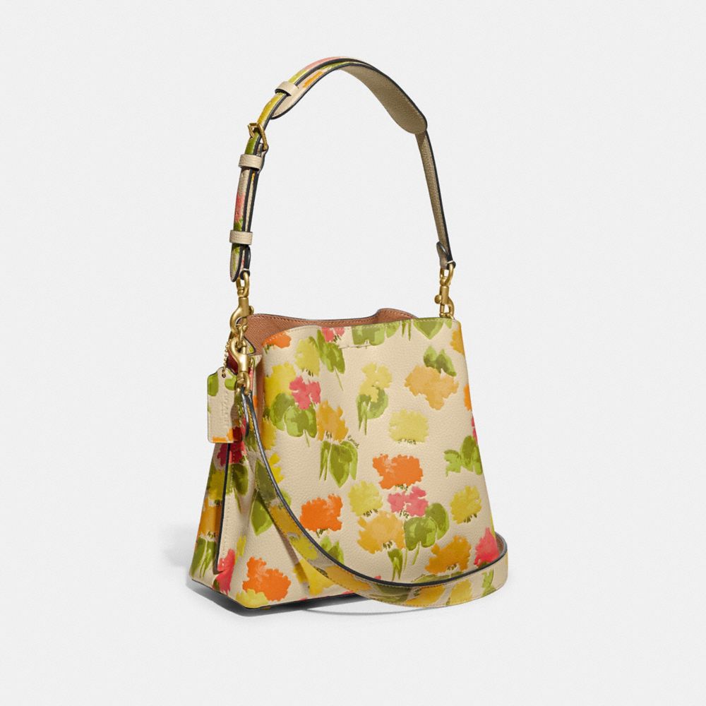 Book Tote Designer Inspired Bag with Scarf - Floral (Large)