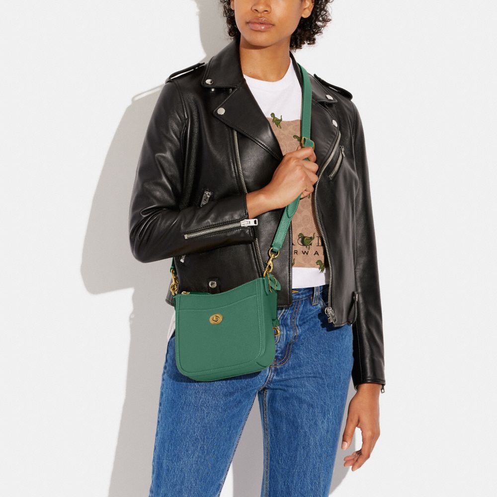 COACH®,Chaise Crossbody 19,Crossbody,Logo,Metal,Brass,Casual,,Detail View