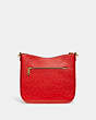 COACH®,CHAISE CROSSBODY BAG IN SIGNATURE LEATHER,Polished Pebble Leather,Medium,Brass/Sport Red,Back View