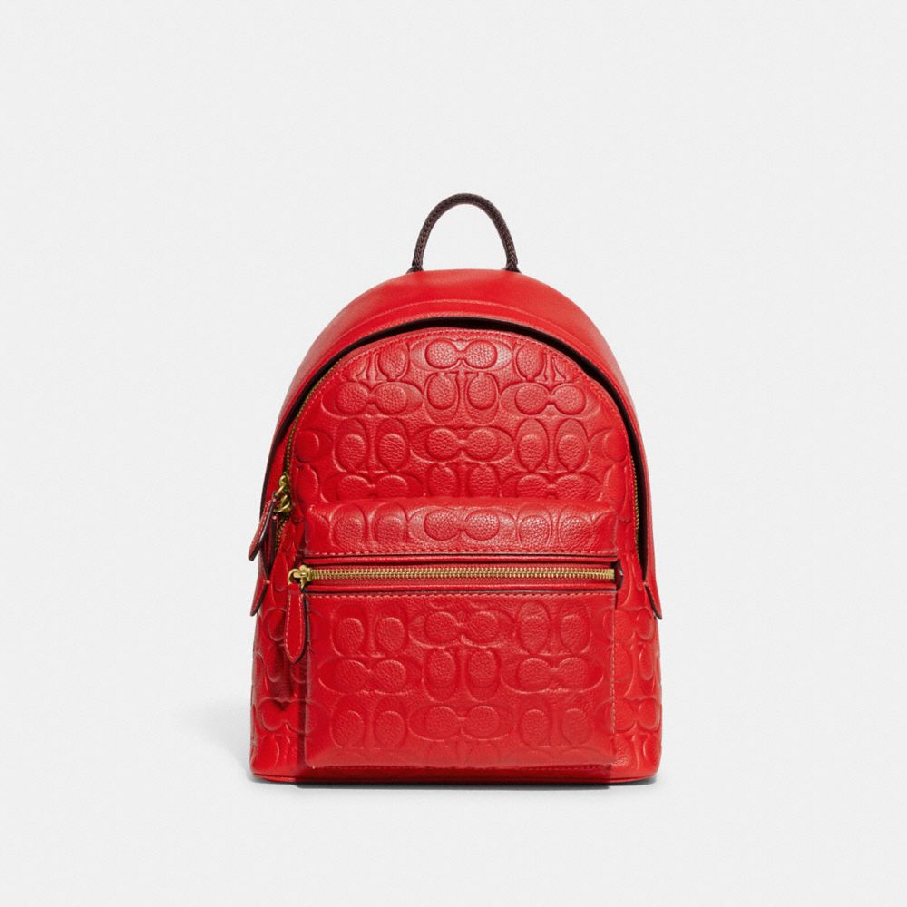 COACH Charter Backpack 24 In Signature Leather