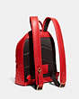 COACH®,CHARTER BACKPACK 24 IN SIGNATURE LEATHER,Pebbled Leather,Medium,Brass/Sport Red,Angle View