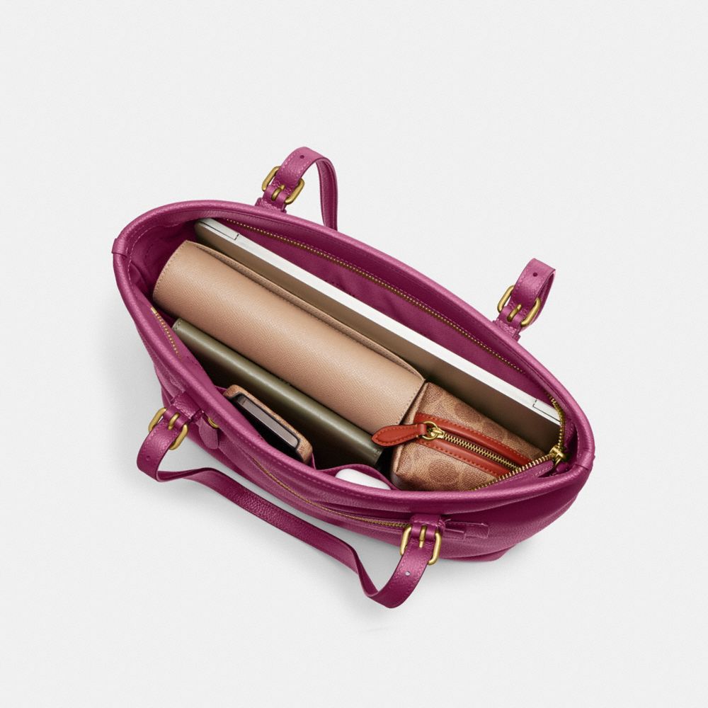 COACH®,CABAS TAYLOR,Laiton/Prune profond,Inside View, Top View
