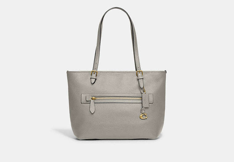 COACH®,TAYLOR TOTE,Large,Brass/Dove Grey,Front View