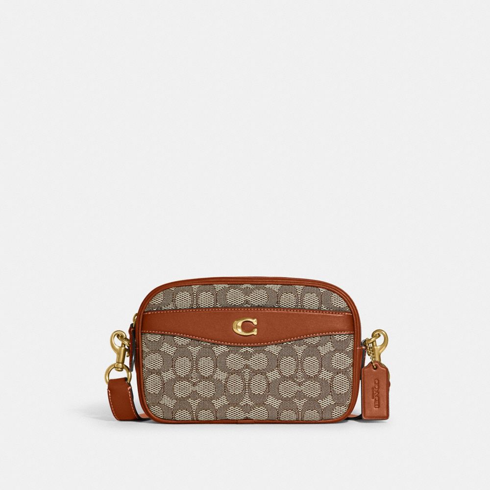 COACH®  Camera Bag In Signature Canvas With Heart Print
