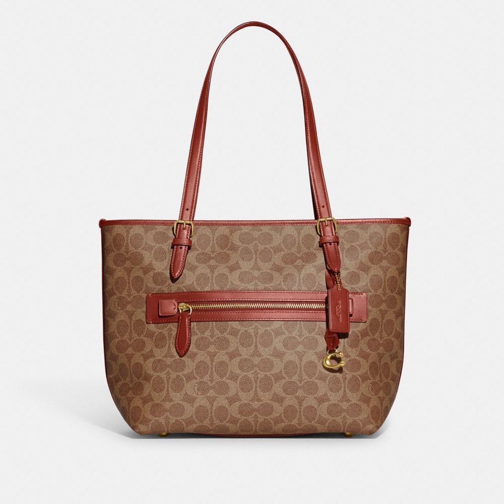 COACH®,Taylor Tote In Signature Canvas,,Front View