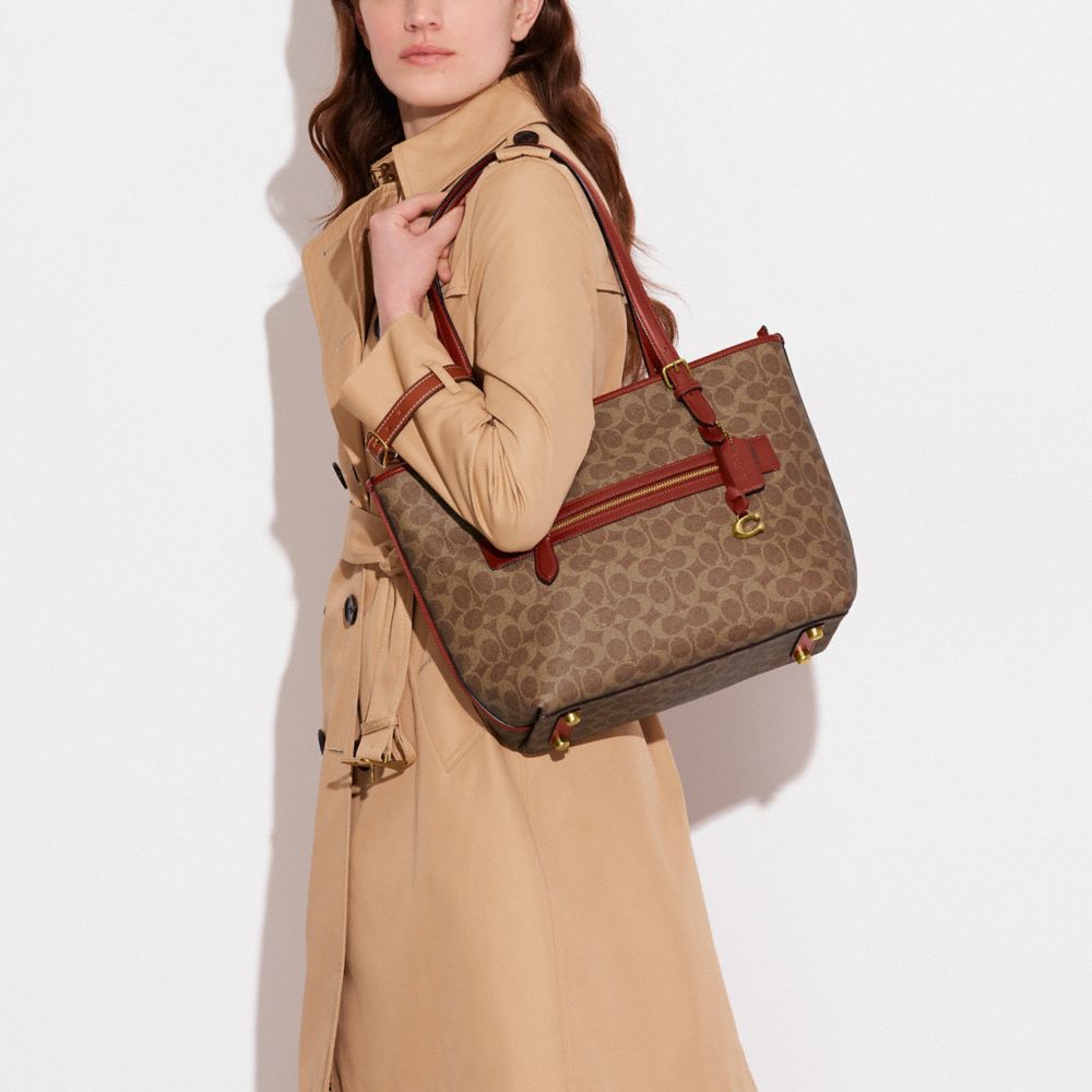 COACH®,Taylor Tote In Signature Canvas,,Detail View