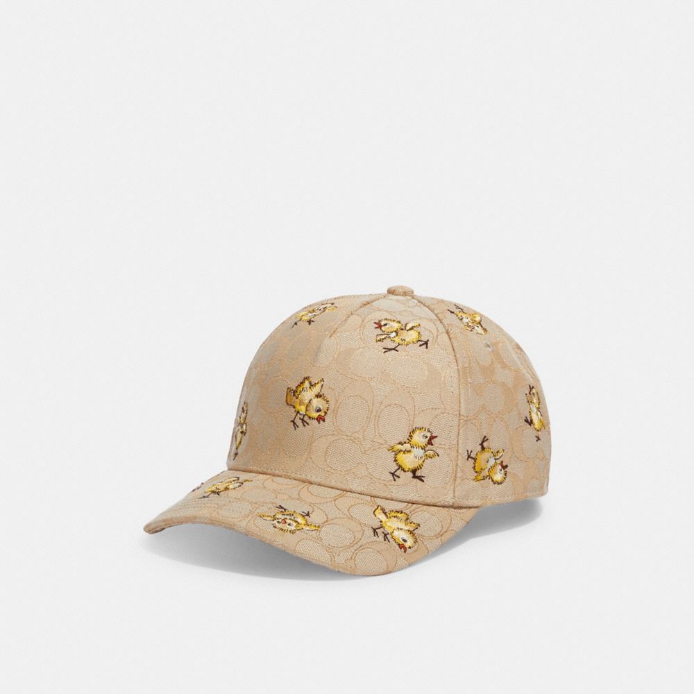 Signature Jacquard Baseball Hat With Chick Print