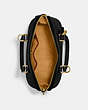 COACH®,REVEL BAG,Leather,Medium,Brass/Black,Inside View,Top View