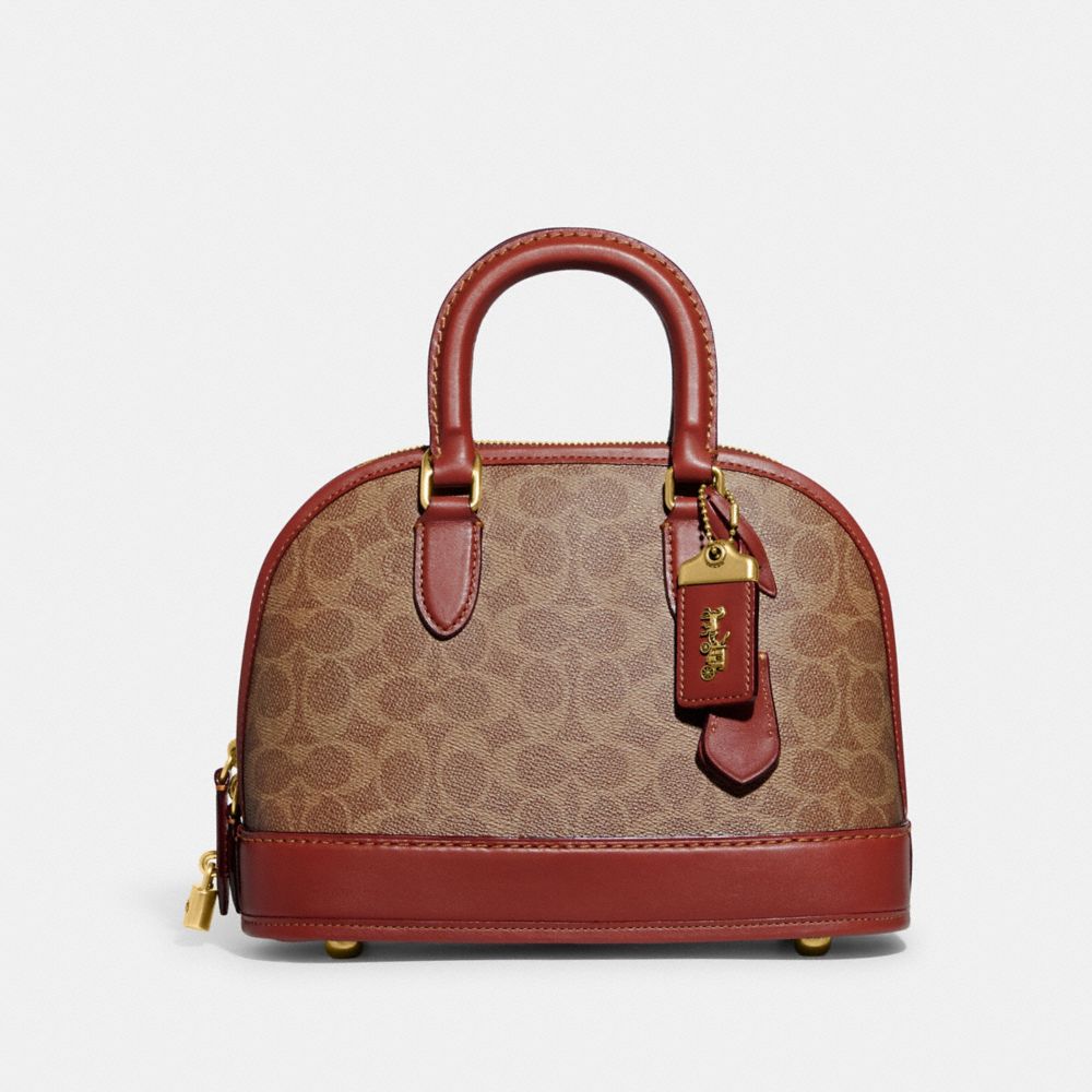 Coach Pink Coated Canvas and Leather Sierra Satchel Coach