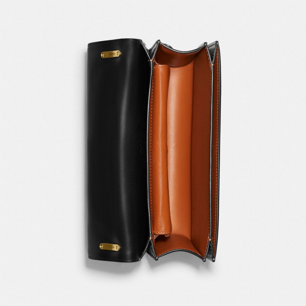 COACH®,Bandit Shoulder Bag,Calfskin Leather,Shoulder Bag,Logo,Metal,Adjustable,Gold Metal,Casual,,Inside View,Top View