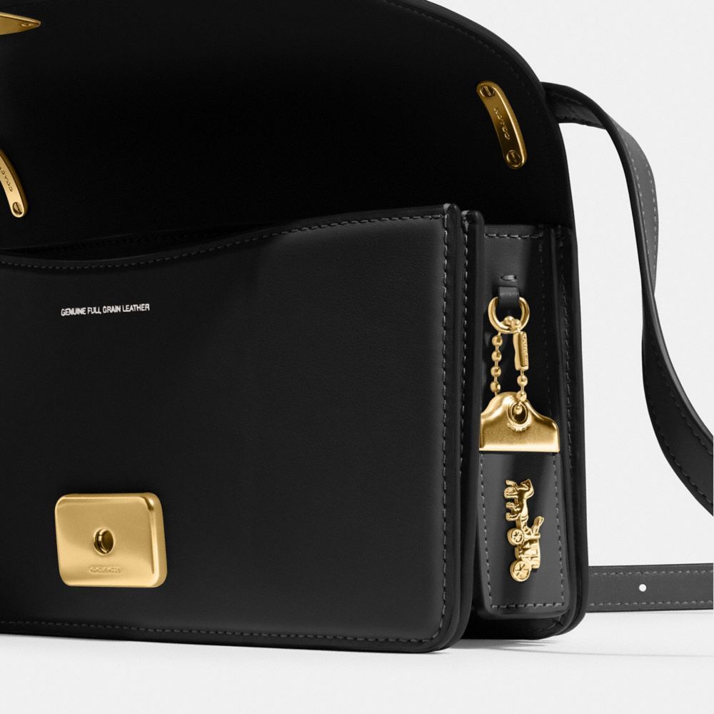 COACH®,Bandit Shoulder Bag,Calfskin Leather,Shoulder Bag,Logo,Metal,Adjustable,Gold Metal,Casual,,Closer View