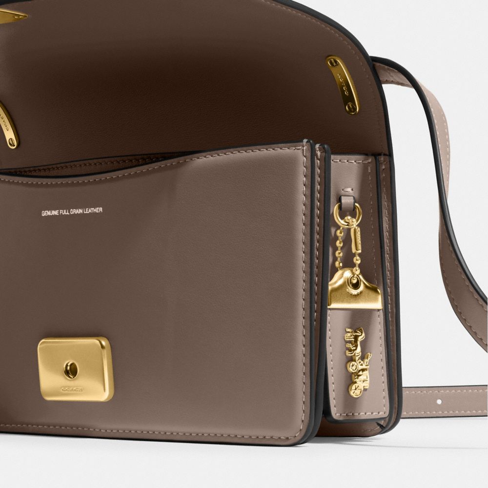 Coach Brown Leather Briefcase Messenger Crossbody Attache Bag 