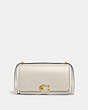 COACH®,BANDIT SHOULDER BAG,Calf Leather,Small,Brass/Ivory,Front View