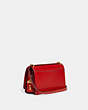 COACH®,BANDIT SHOULDER BAG,Calf Leather,Small,Brass/Bold Red,Angle View