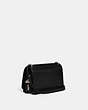 COACH®,BANDIT SHOULDER BAG,Calf Leather,Small,Silver/Black,Angle View