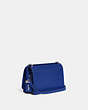 COACH®,BANDIT SHOULDER BAG,Luxe Refined Calf Leather,Small,Silver/Sport Blue,Angle View