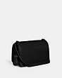 COACH®,BANDIT SHOULDER BAG,Luxe Refined Calf Leather,Small,Matte Black/Black,Angle View
