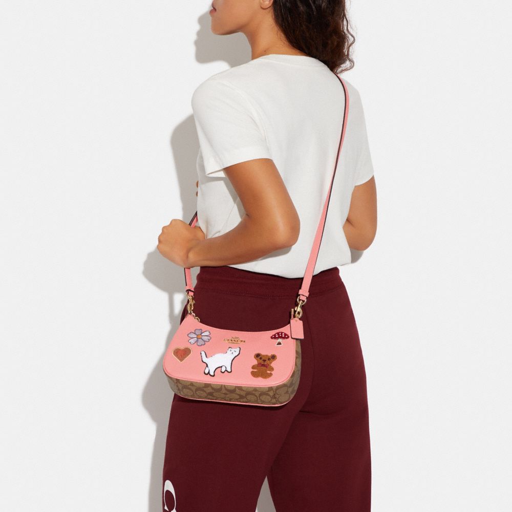 COACH®,Teri Shoulder Bag With Creature Patches,,Detail View