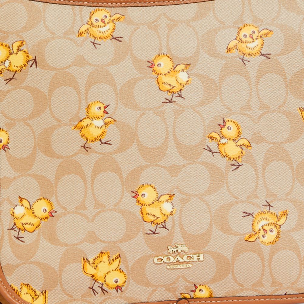 COACH®  Dempsey File Bag In Signature Canvas With Tossed Chick Print