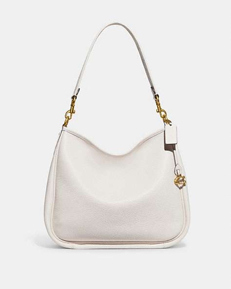 COACH®,CARY SHOULDER BAG,Large,Brass/Chalk,Front View