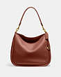 COACH®,CARY SHOULDER BAG,Pebble Leather,Large,Brass/1941 Saddle,Front View