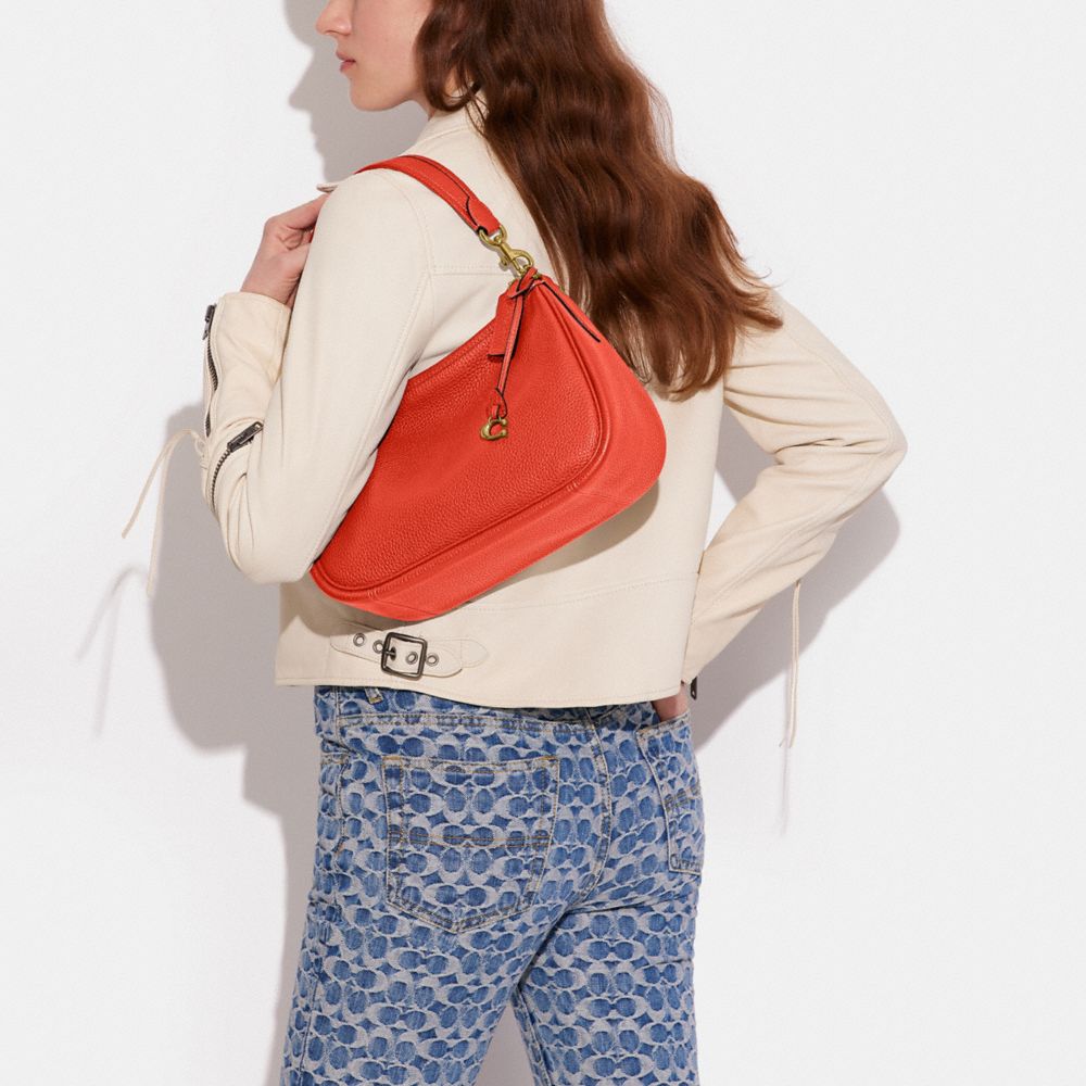 COACH®,Cary Crossbody Bag,Leather,Hobo,Logo,Metal,Casual,,Detail View