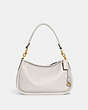 COACH®,CARY CROSSBODY,Pebble Leather,Medium,Brass/Chalk,Front View