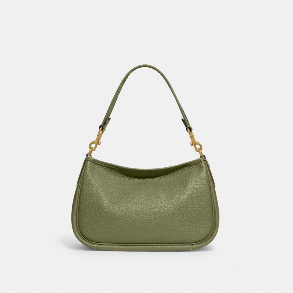 COACH®,Cary Crossbody Bag,Leather,Hobo,Logo,Metal,Casual,Olive,Back View