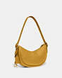 COACH®,LUNA SHOULDER BAG,Pebble Leather,Small,Brass/Yellow Gold,Angle View