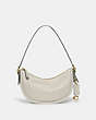 COACH®,LUNA SHOULDER BAG,Pebble Leather,Small,Brass/Chalk,Front View